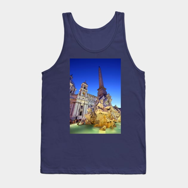 Piazza Navona - Roma Tank Top by Cretense72